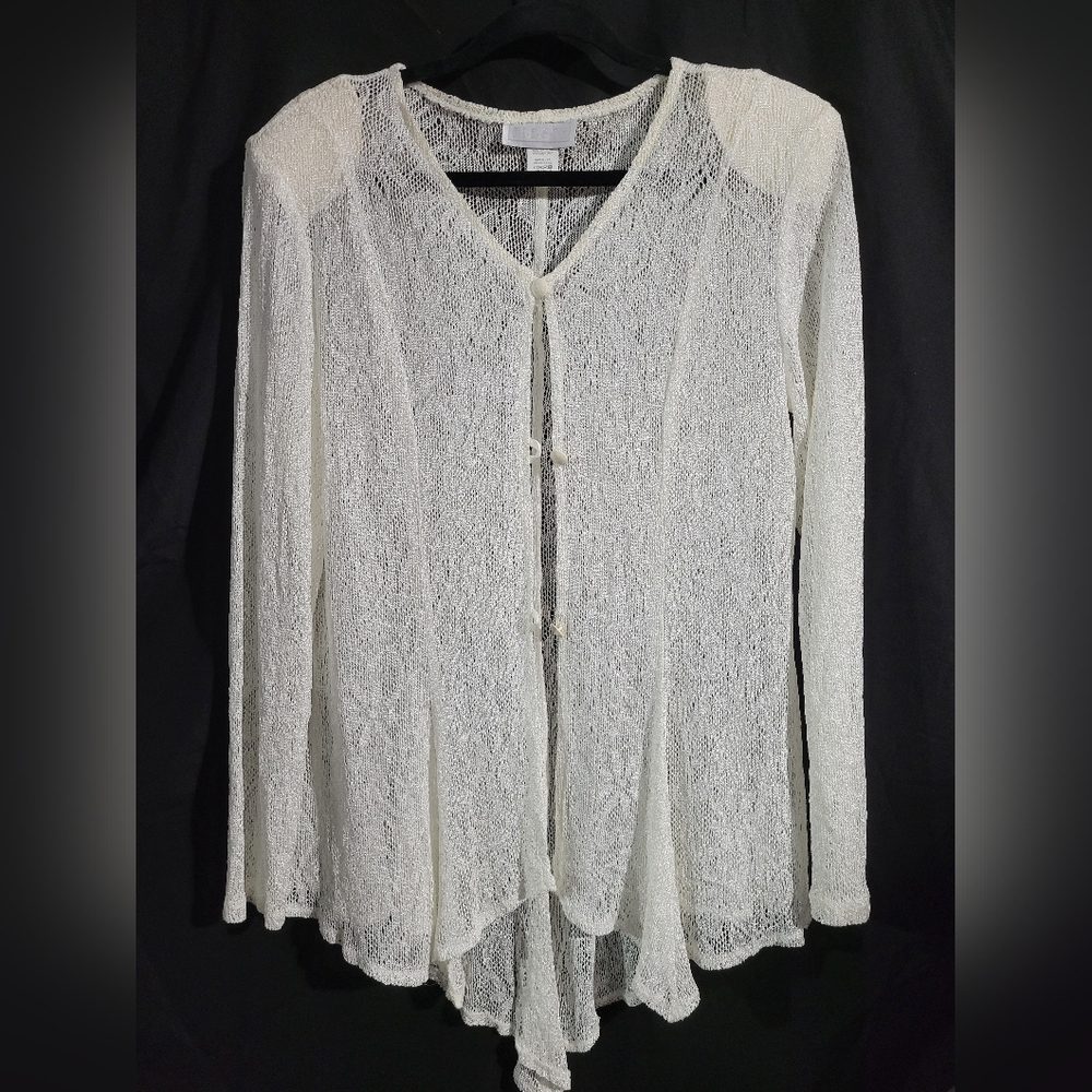 Cottagecore Fiesta Cream Crochet Cardigan